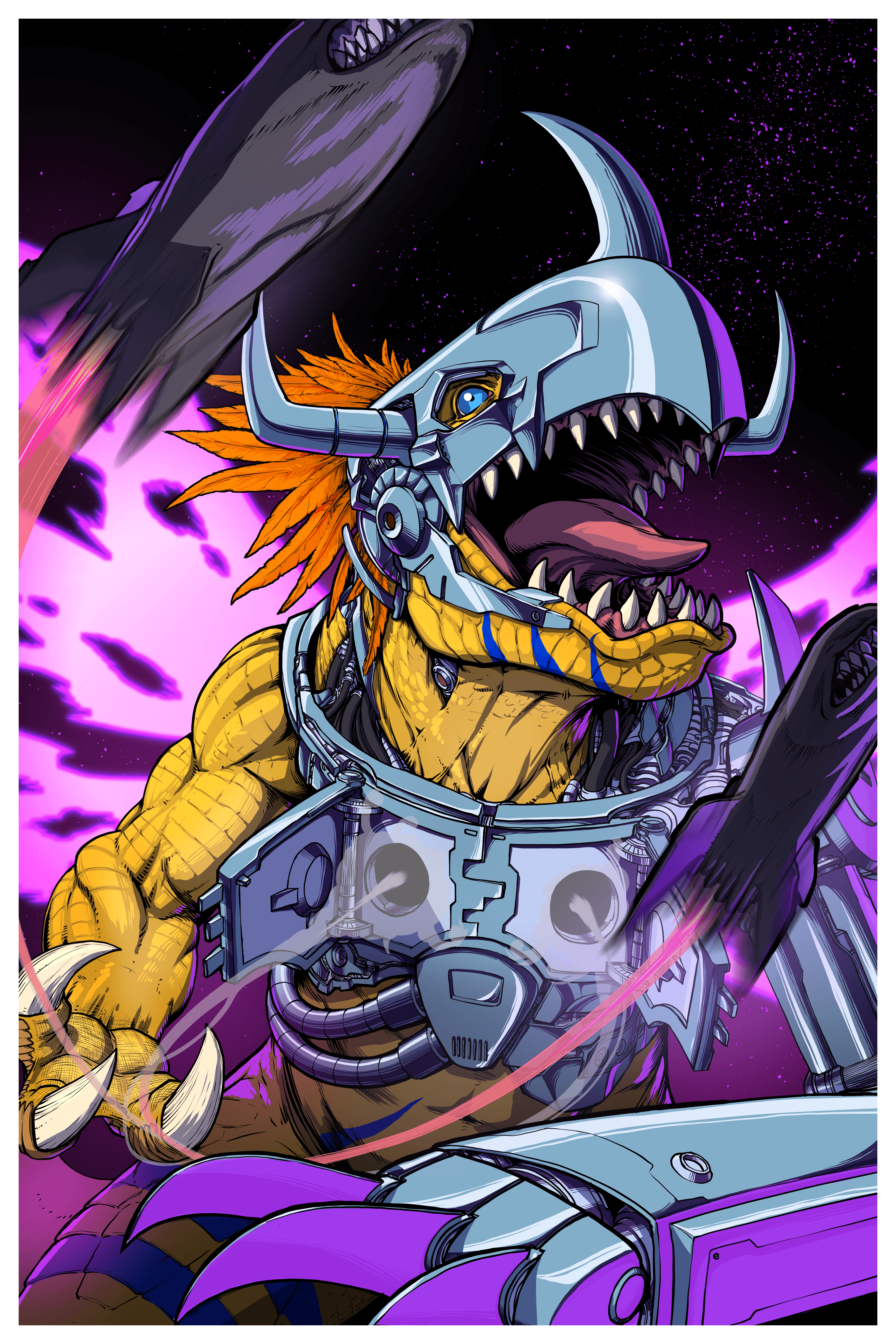 Metal Greymon Illustration 02